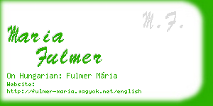 maria fulmer business card
